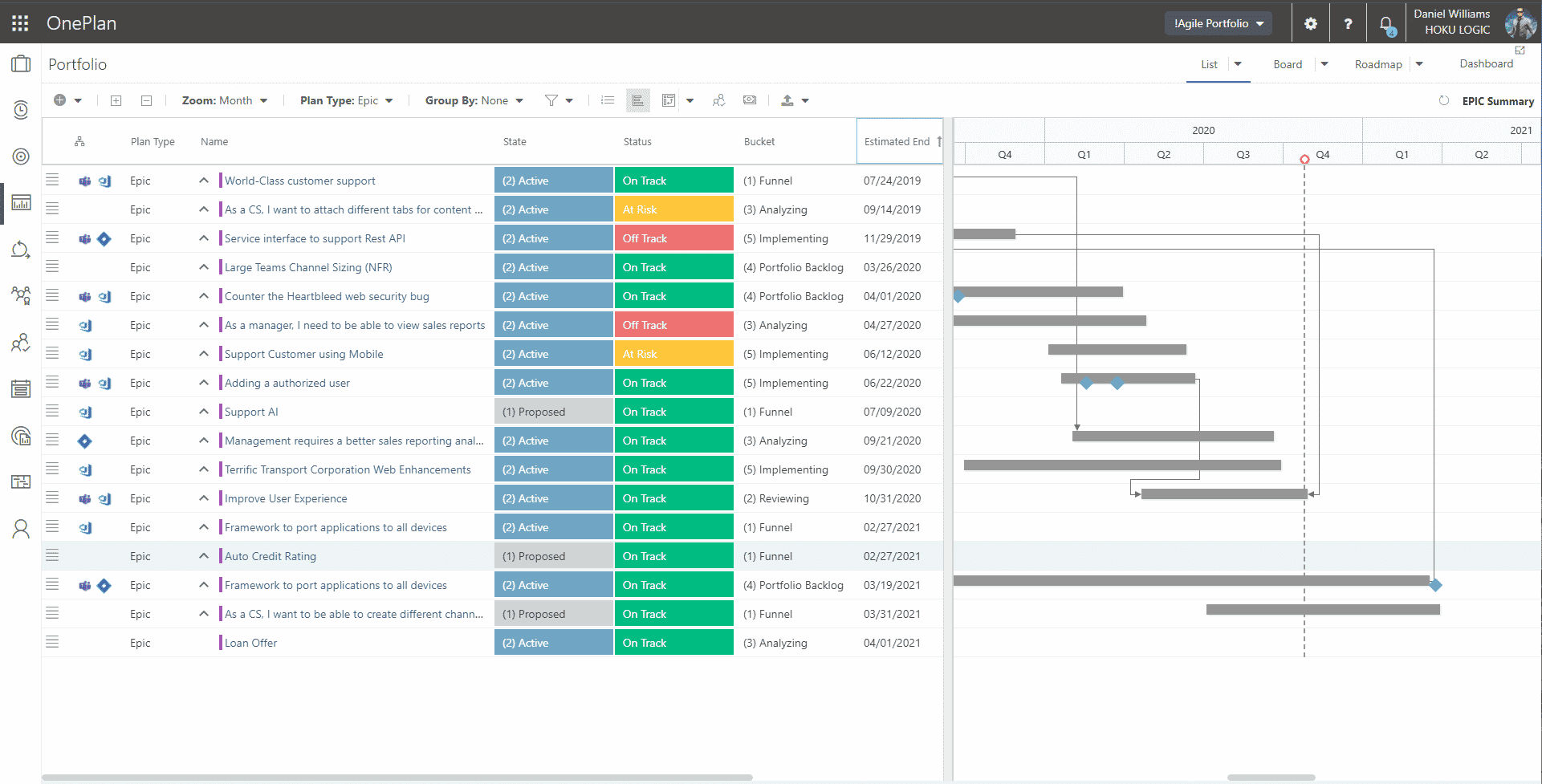 EpicSummary_Integrations | OnePlan