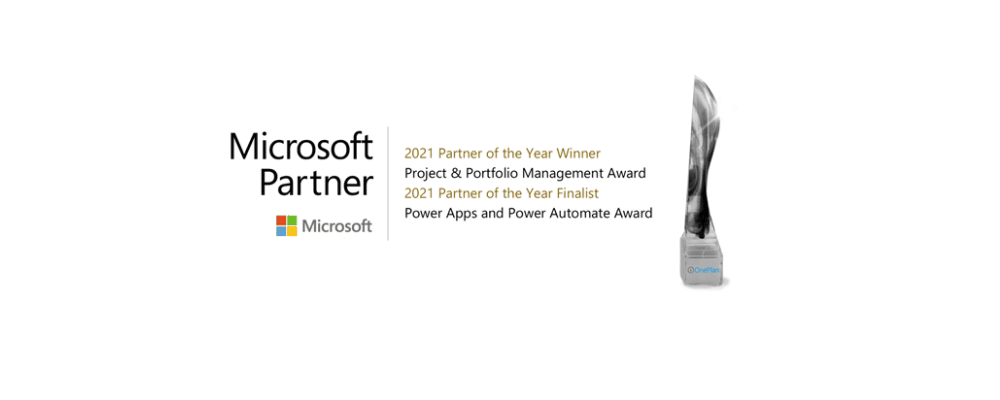Microsoft Recognizes OnePlan as their Global Partner of the Year for Project and Portfolio Management