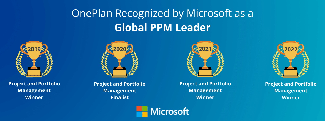 Microsoft Recognizes OnePlan as their Global Partner of the Year for Project and Portfolio Management