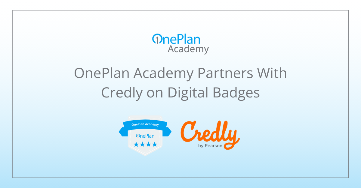 OnePlan Academy Partners with Credly on Digital Badges