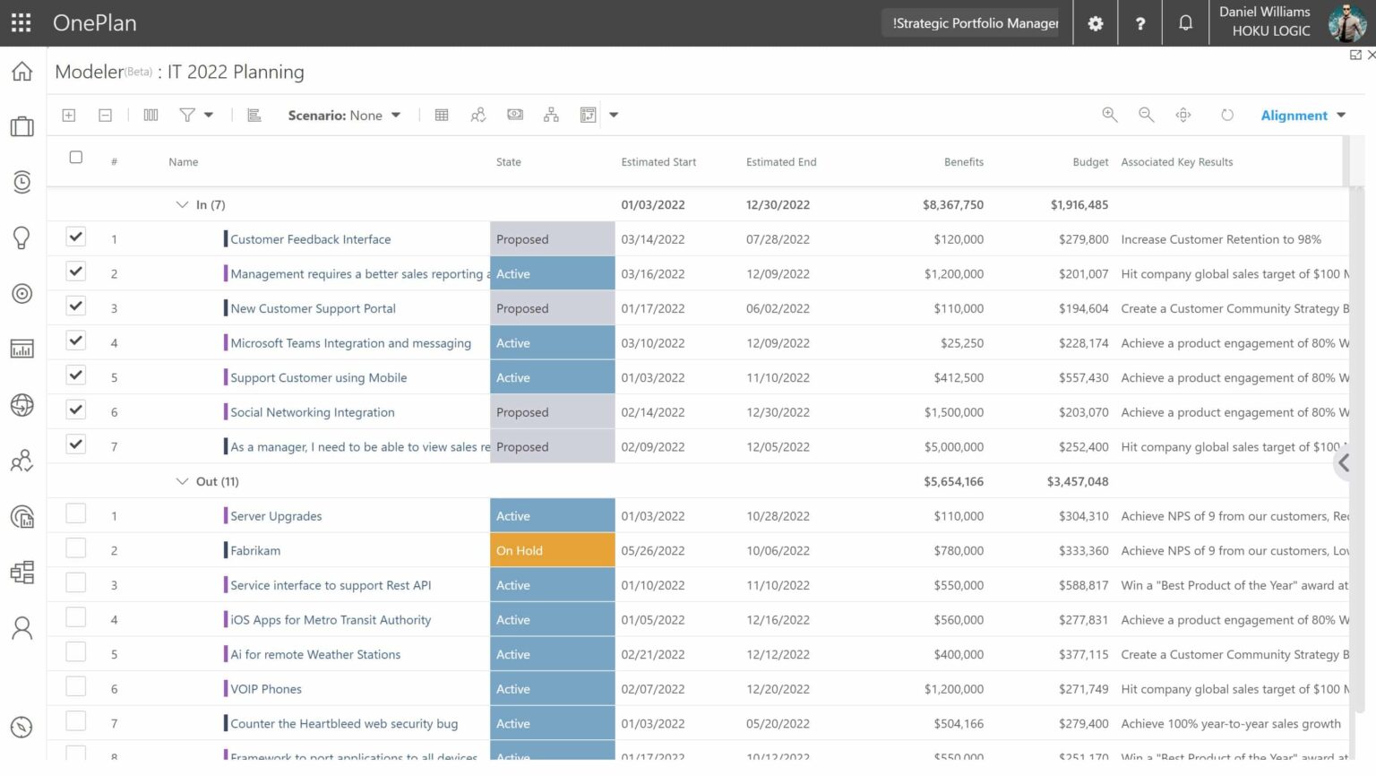 Portfolio Modeling & What-If Scenario Analysis Software