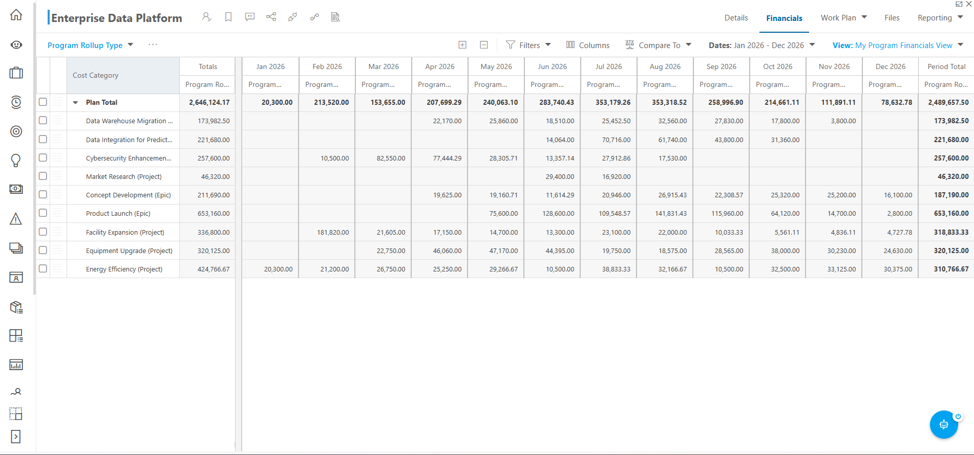 August 2026 Product Updates 1 Financial updates August screenshot